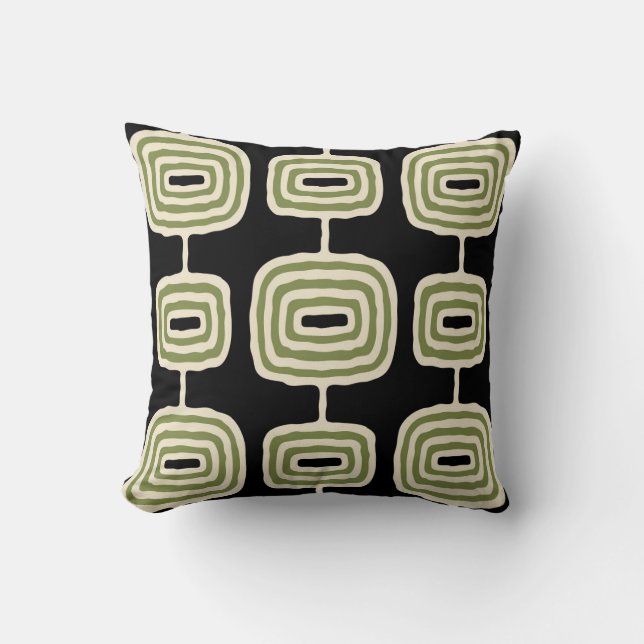 Mid Century Modern Abstract Pattern Cushion (Front)