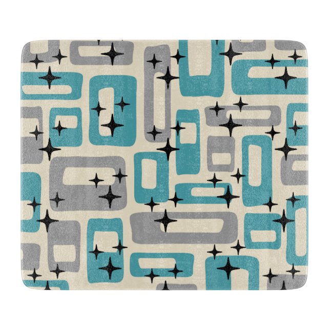 Mid Century Modern Abstract Pattern Cutting Board (Front)