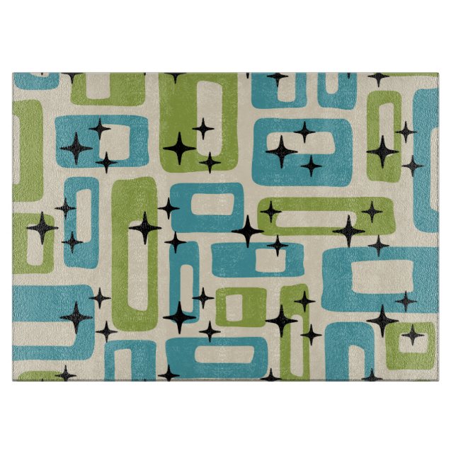 Mid Century Modern Abstract Pattern Cutting Board (Front)