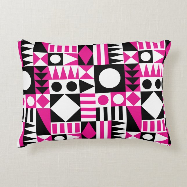 Mid-century modern abstract pattern. decorative cushion (Front)