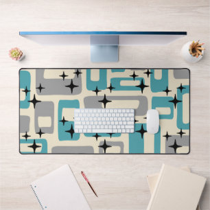 Mid Century Modern Abstract Pattern Desk Mat