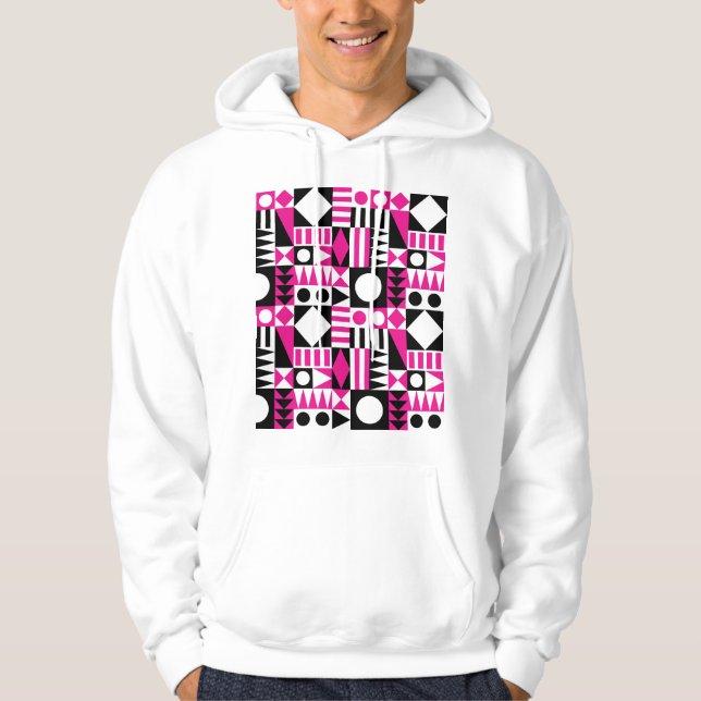 Mid-century modern abstract pattern. hoodie (Front)