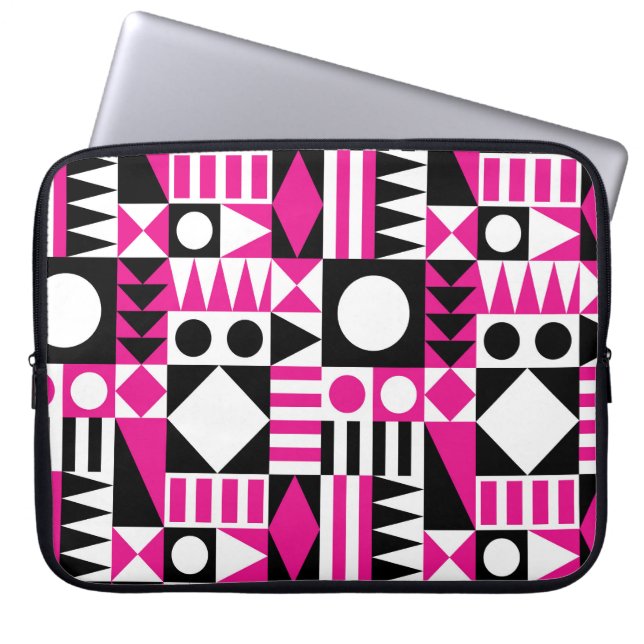 Mid-century modern abstract pattern. laptop sleeve (Front)