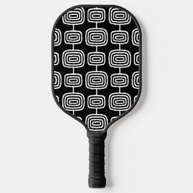 Mid Century Modern Abstract Pattern Pickleball Paddle (Front)