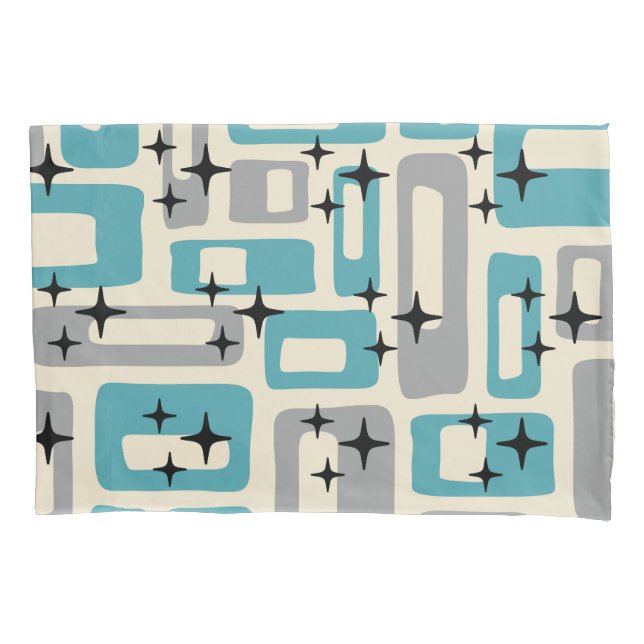 Mid Century Modern Abstract Pattern Pillowcase (Front-Left)