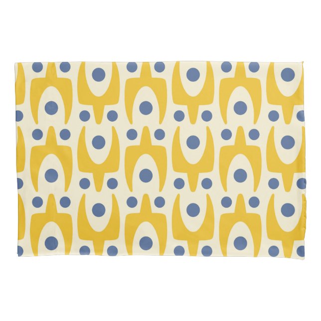 Mid Century Modern Abstract Pattern Pillowcase (Front-Left)