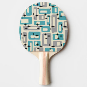 Mid Century Modern Abstract Pattern Ping Pong Paddle