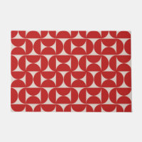 Mid Century Modern Abstract Pattern Red