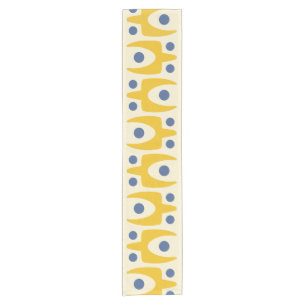 Mid Century Modern Abstract Pattern Short Table Runner