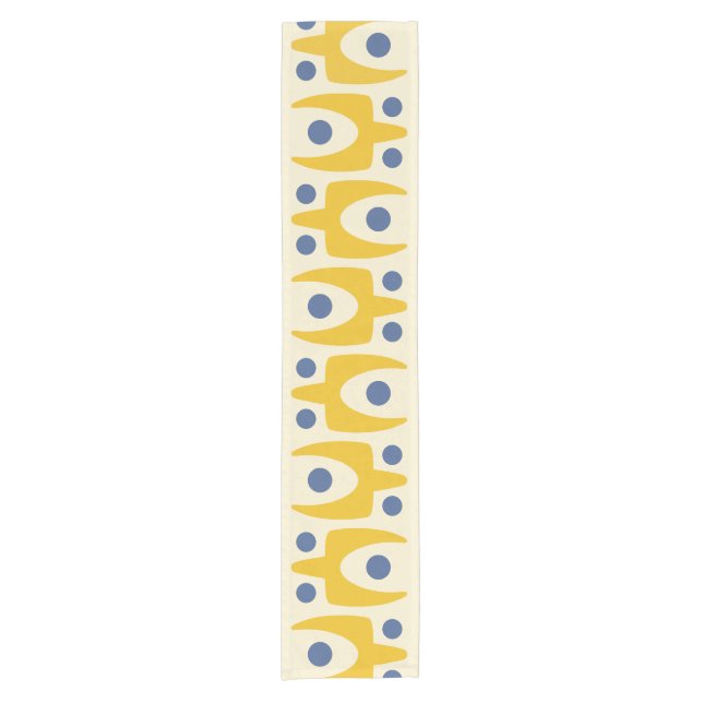 Mid Century Modern Abstract Pattern Short Table Runner (Front)