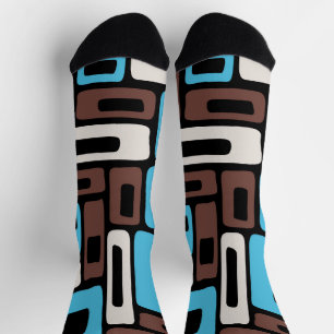 Mid Century Modern Abstract Pattern Socks
