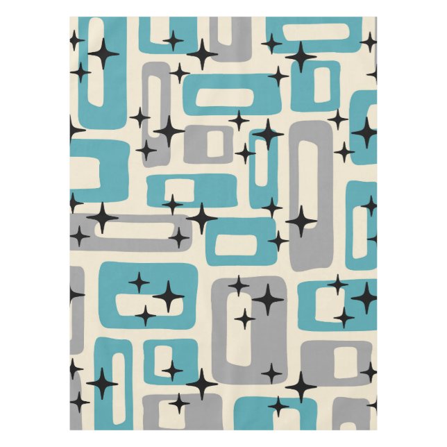 Mid Century Modern Abstract Pattern Tablecloth (Front)