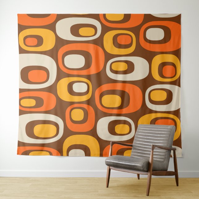 Mid-Century Modern Abstract Pattern Tapestry (In Situ (Horizontal))