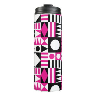 Mid-century modern abstract pattern. thermal tumbler