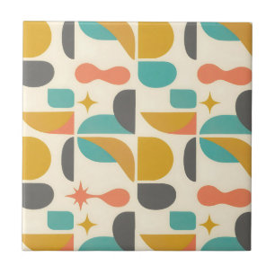 Mid Century Modern Abstract Pattern Tile
