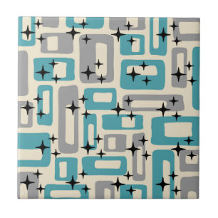 Mid Century Modern Abstract Pattern Tile