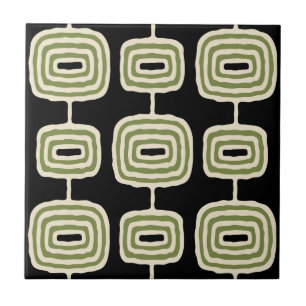 Mid Century Modern Abstract Pattern Tile