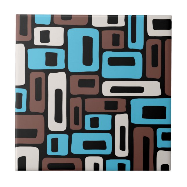 Mid Century Modern Abstract Pattern Tile (Front)