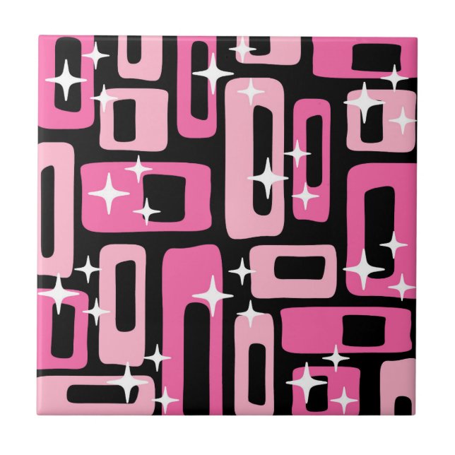 Mid Century Modern Abstract Pattern Tile (Front)