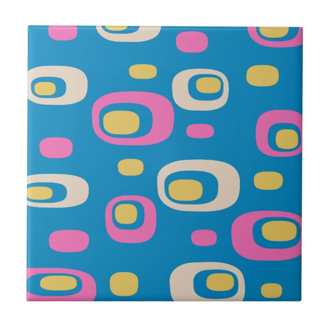 Mid-Century Modern Abstract Pattern Tile (Front)