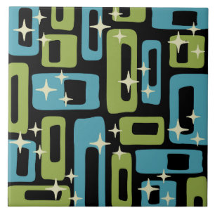 Mid Century Modern Abstract Pattern Tile