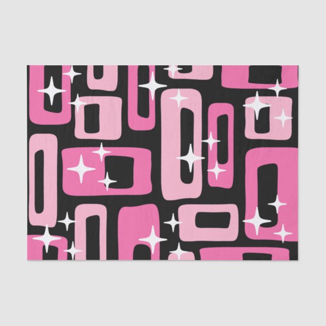 Mid Century Modern Abstract Pattern Tissue Paper (Front)