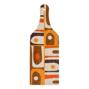 Mid-Century Modern Abstract Piquet 70s Pattern Cutting Board