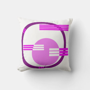 Mid-Century Modern Abstract - Purple Cushion
