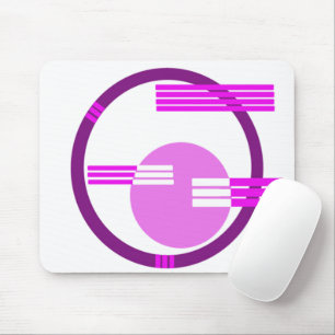 Mid-Century Modern Abstract - Purple Mouse Mat