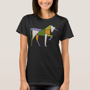 Mid Century Modern Abstract Unicorn Tangram Animal T-Shirt