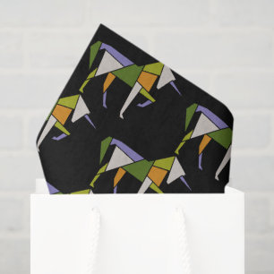 Mid Century Modern Abstract Unicorn Tangram Animal Tissue Paper