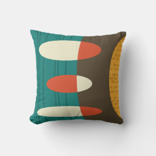 Mid Century Modern Abstract Vinyl Colourful Cushion