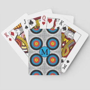 Mid Century Modern Archery Targets Pattern Playing Cards