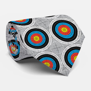 Mid Century Modern Archery Targets Pattern Tie