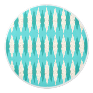 Mid Century Modern Argyle Ceramic Pull