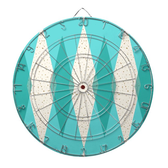 Mid Century Modern Argyle Dart Board (Front)