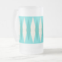 Mid Century Modern Argyle Frosted Mug