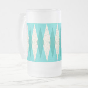 Mid Century Modern Argyle Frosted Mug
