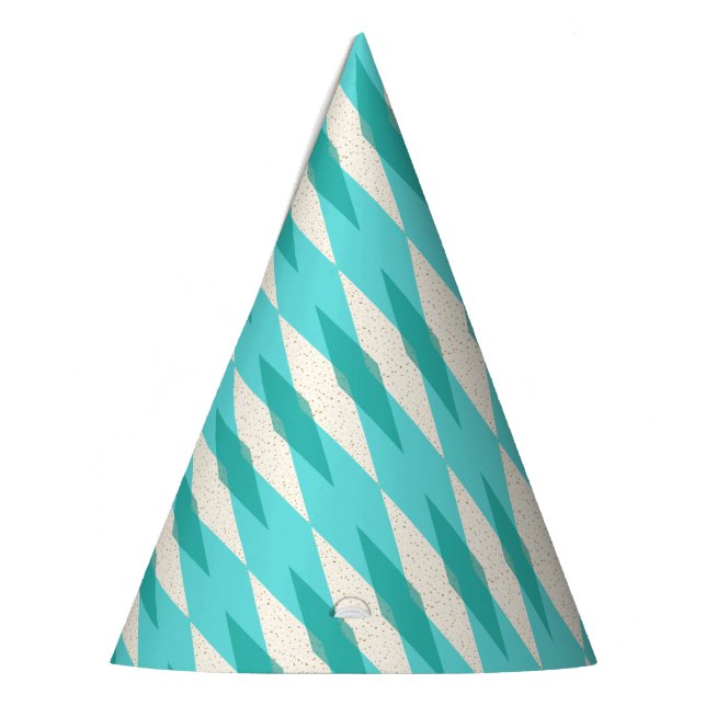 Mid Century Modern Argyle Party Hat (Left)