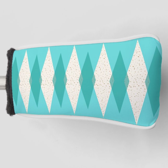 Mid Century Modern Argyle Putter Cover (Front)