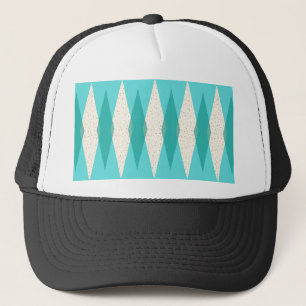 Mid Century Modern Argyle Trucker Hat