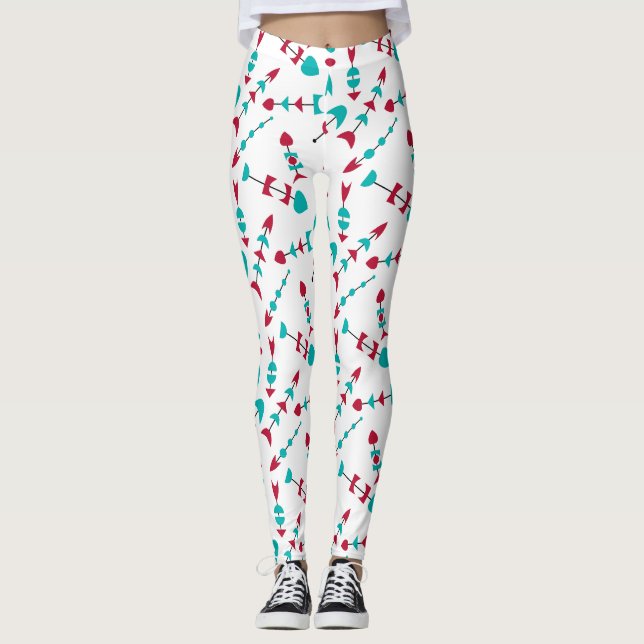 Mid-Century Modern Arrows  Leggings (Front)