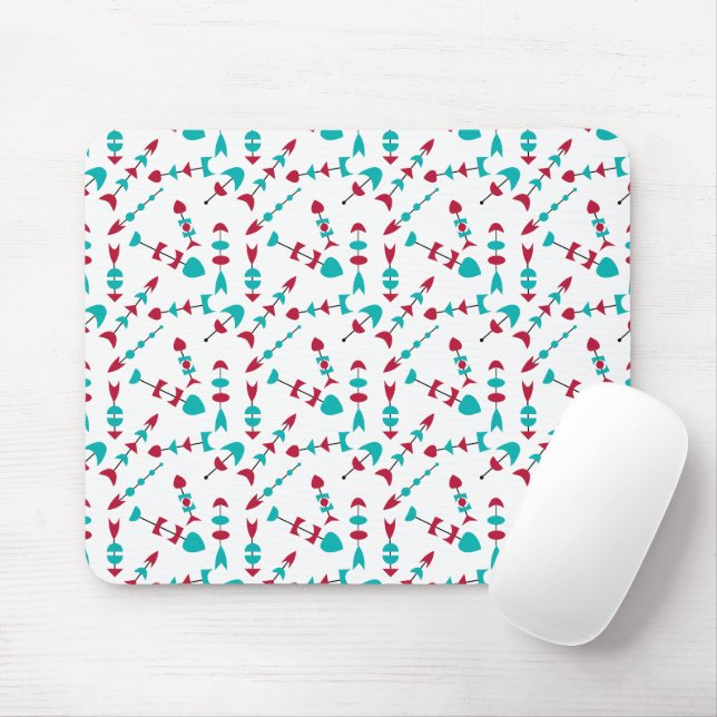 Mid-Century Modern Arrows  Mouse Mat (With Mouse)