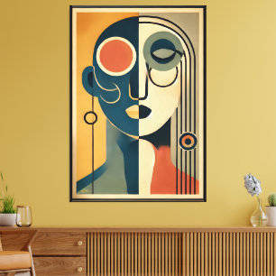 Mid Century Modern Art Abstract Nonconforming Canvas Print