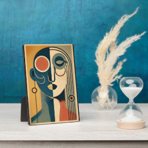 Mid Century Modern Art Abstract Nonconforming Plaque