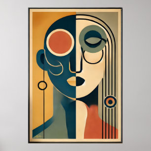 Mid Century Modern Art Abstract Nonconforming Poster