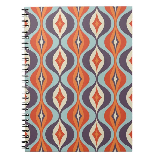 Mid-century modern art background. Abstract geomet Notebook (Front)