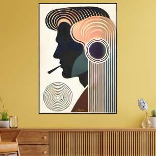 Mid Century Modern Art Contemplation Canvas Print