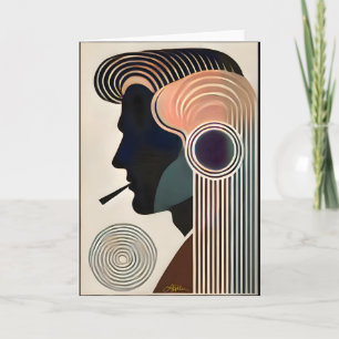 Mid Century Modern Art Contemplation Card
