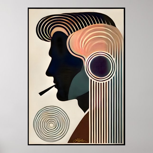 Mid Century Modern Art Contemplation Poster (Front)